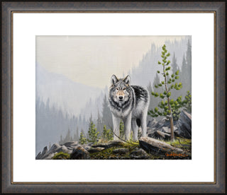 "A Wild Domain" - Framed Wolf Wildlife Art Print