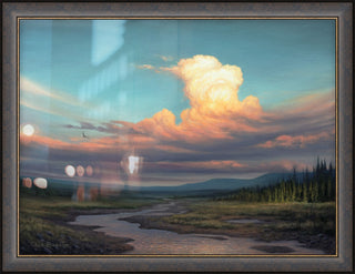 "Building Strength" - Framed Storm Clouds Landscape Art Print