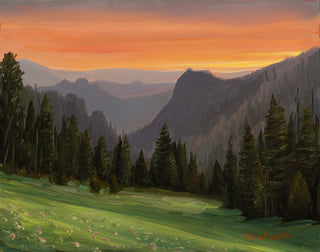 "Before Dawn" 8x10 Original Plein Air Oil Painting