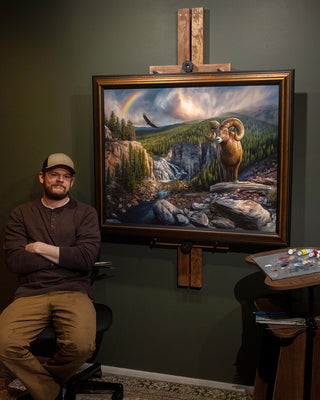"A Wild Journey" - 30x40 Bighorn Sheep Wildlife Painting