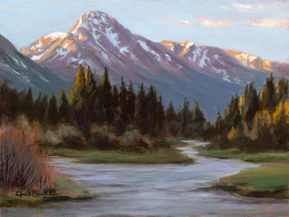 'Spring's Run' 6x8 Original Plein Air Oil Painting