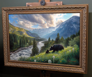 'Summer Bloom' - 24x36 Black Bear Landscape Oil Painting