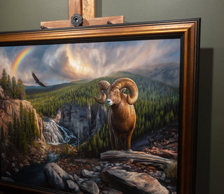 "A Wild Journey" - 30x40 Bighorn Sheep Wildlife Painting