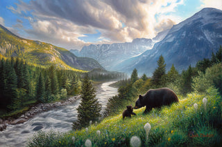 'Summer Bloom' - 24x36 Black Bear Landscape Oil Painting
