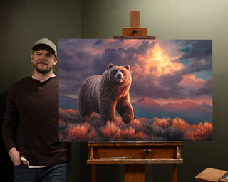 'Independence' - 24x36 Grizzly Bear Oil Painting