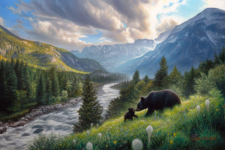 'Summer Bloom' - 24x36 Black Bear Landscape Oil Painting