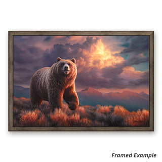 'Independence' - Grizzly Bear Canvas Art Print