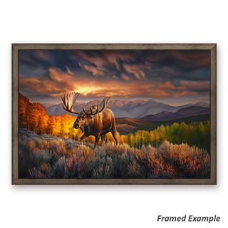 'Paradise' - Bull Moose Canvas Art Print