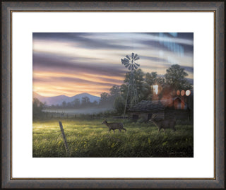 "Late Summer" - Framed Whitetail Deer Art Print