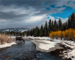 "Spring Thaw" 8x10 Original Oil Study