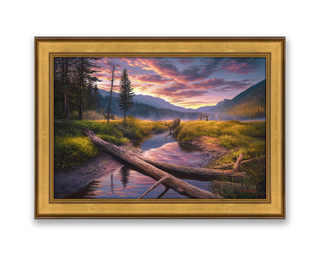 'Morning Routine' - 24x36 Mule Deer Landscape Oil Painting