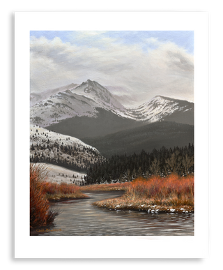 mountain landscape painting art print