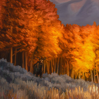 'Paradise' - 24x36 Bull Moose Oil Painting