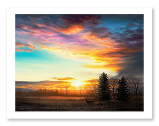 sunset landscape art print