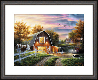 "The Good Life" - Farmyard Barn Art Print