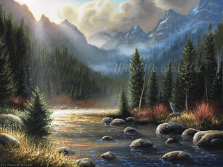 Original Painting - Wildlife and landscape art by Chuck Black