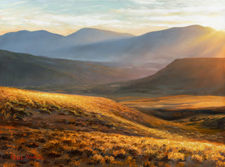 "The Heavens" 12x16 Sunset Mountain Landscape Painting