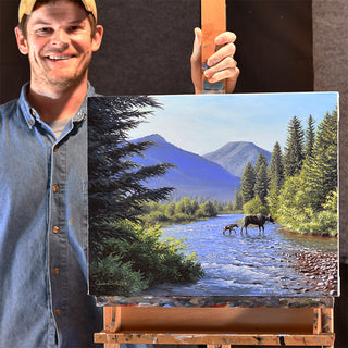 Original Painting - Wildlife and landscape art by Chuck Black
