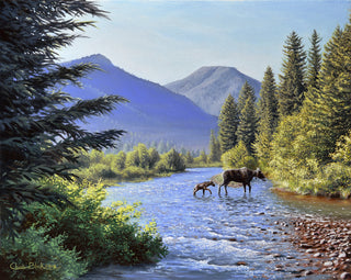 Original Painting - Wildlife and landscape art by Chuck Black