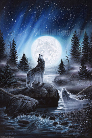 Original Painting - Wildlife and landscape art by Chuck Black